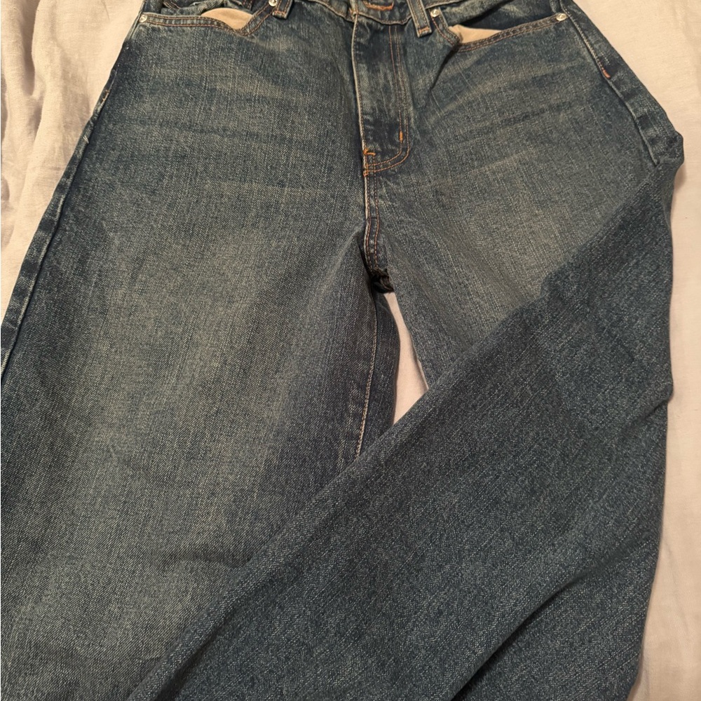 REVICE Women’s Baggy Straight Blue Jeans, never worn
